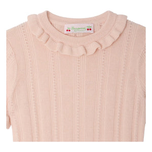 Bonpoint - Camiseta de punto fino de lana Lucie | Rosa empolvado