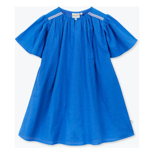 Arsène et Les Pipelettes - Vestido de volantes de voile de algodón orgánico | Azul celeste
