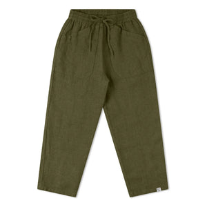 Matona - Pantalón de lino de jardín | Verde oliva