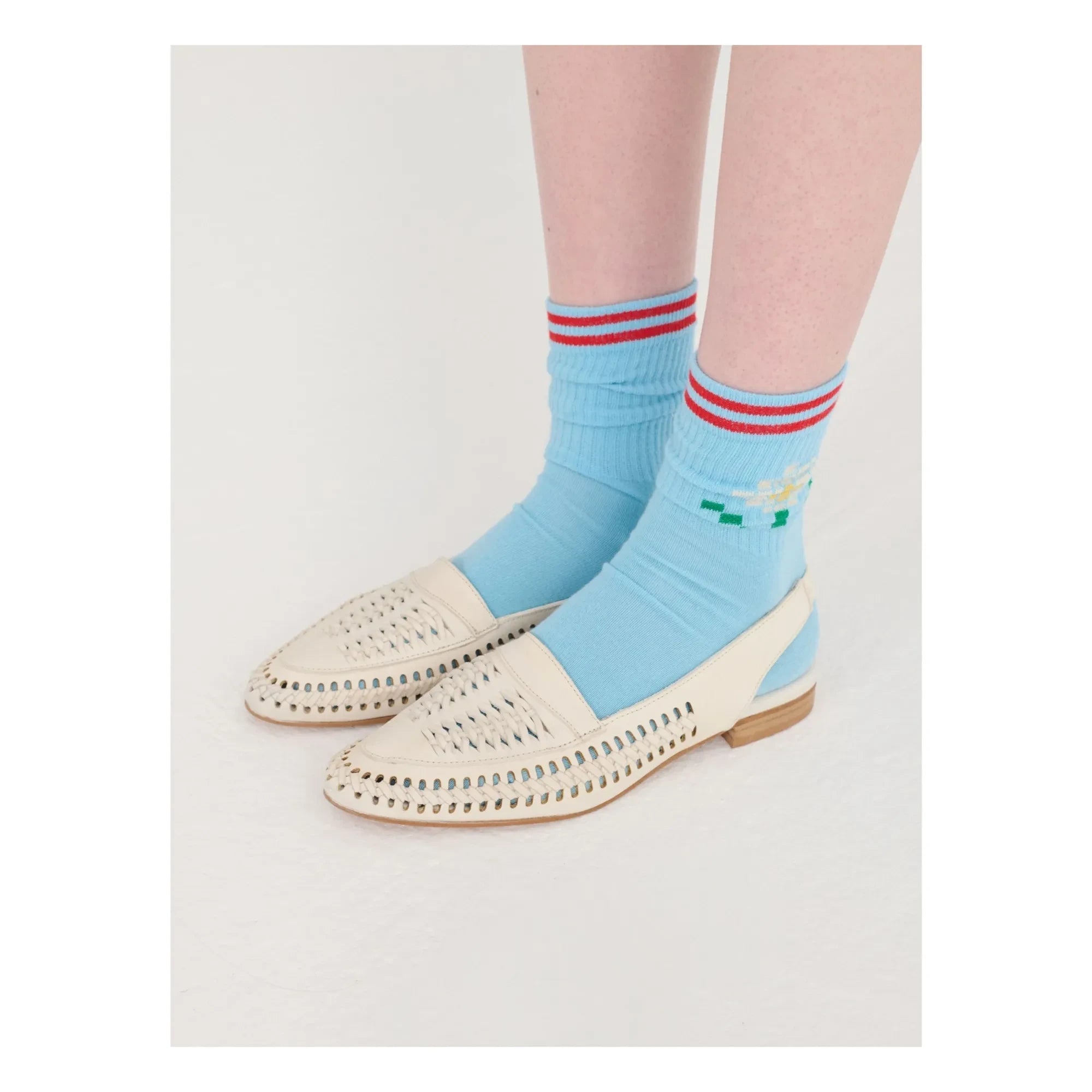 Bobo Choses - Slingback de piel trenzada | Crudo