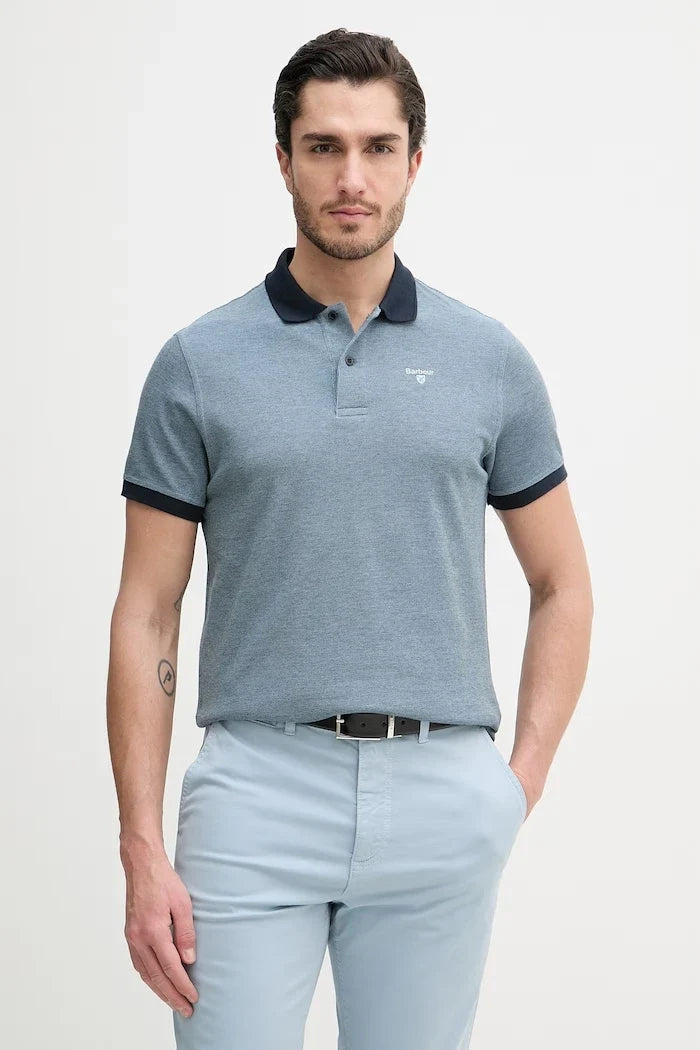 Camiseta de algodón con cuello Barbour