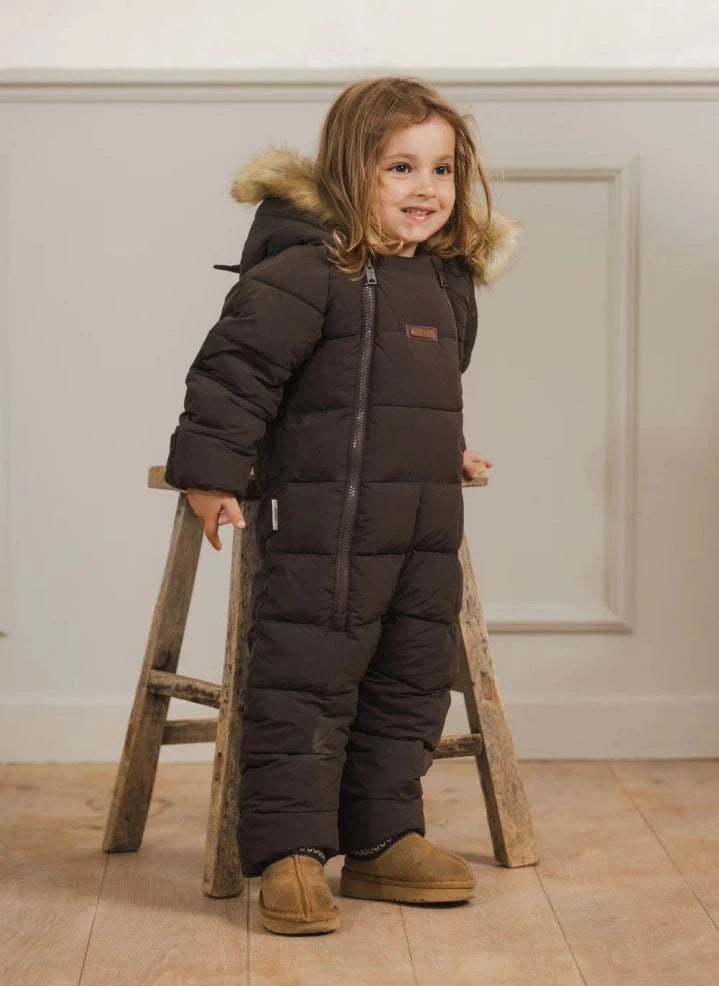 Töastie - Chaqueta Cloud con Capucha de Piel Sintética Impermeable | Marrón
