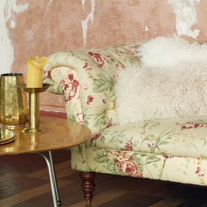 Maison de Vacances - Cojín de piel de cabra tibetana | Mostaza