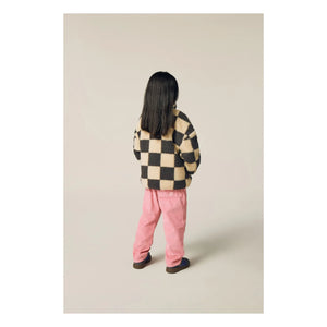 The Campamento - Damier Sherpa Ceket | Ecru
