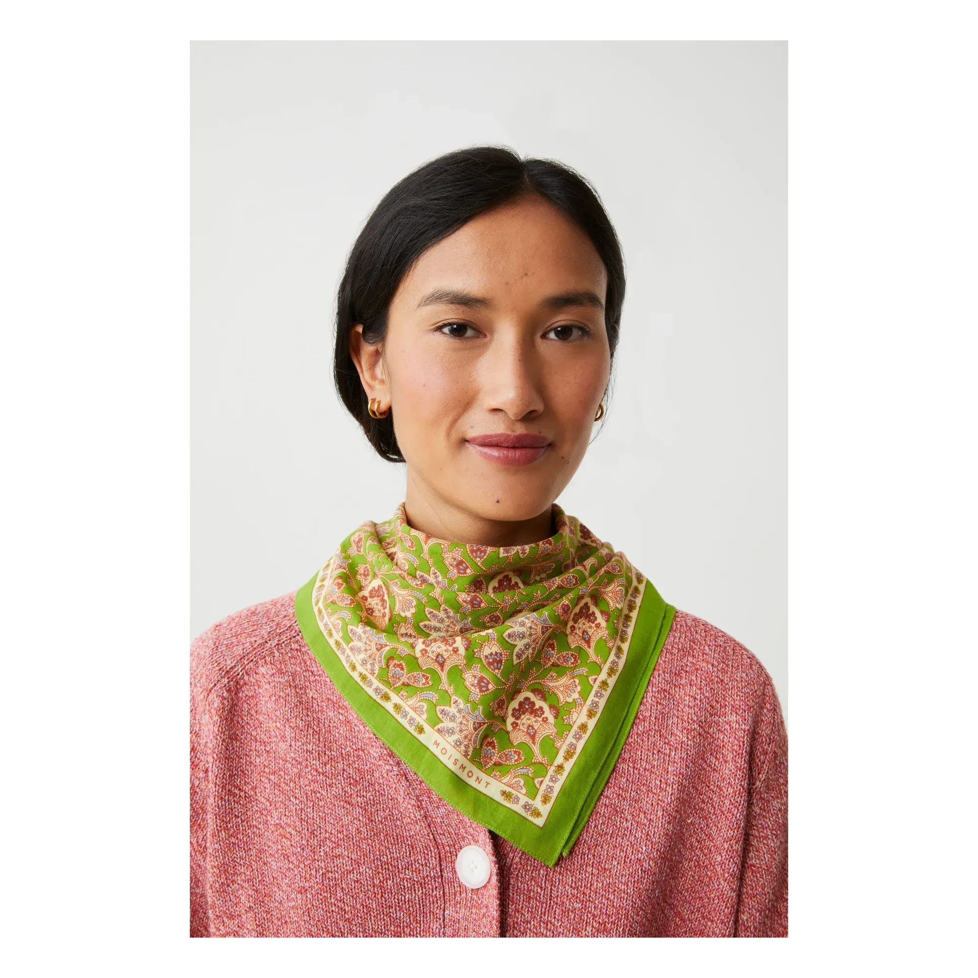 Moismont - Foulard N°764 Algodón de la India | Verde Matcha