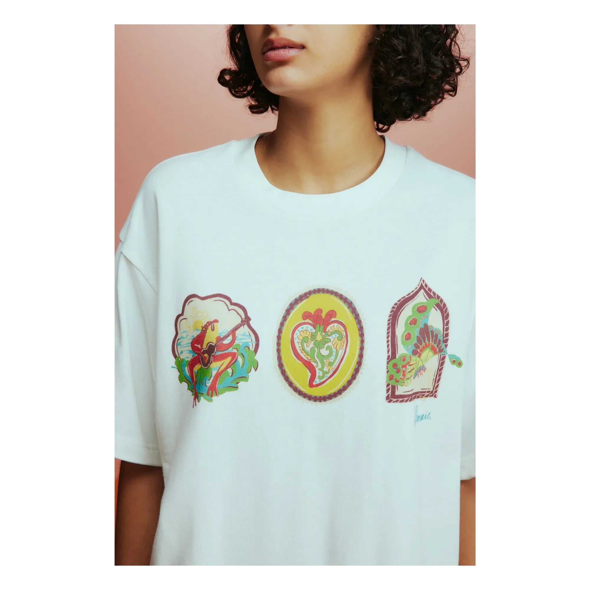 Alémais - Camiseta Emilio de algodón orgánico | Crema