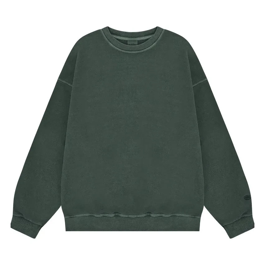 Kappy - Pigment Baskılı Pamuk Sweatshirt | Koyu yeşil