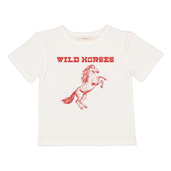 Louis Louise - Camiseta Tom Wild Horses | Blanco
