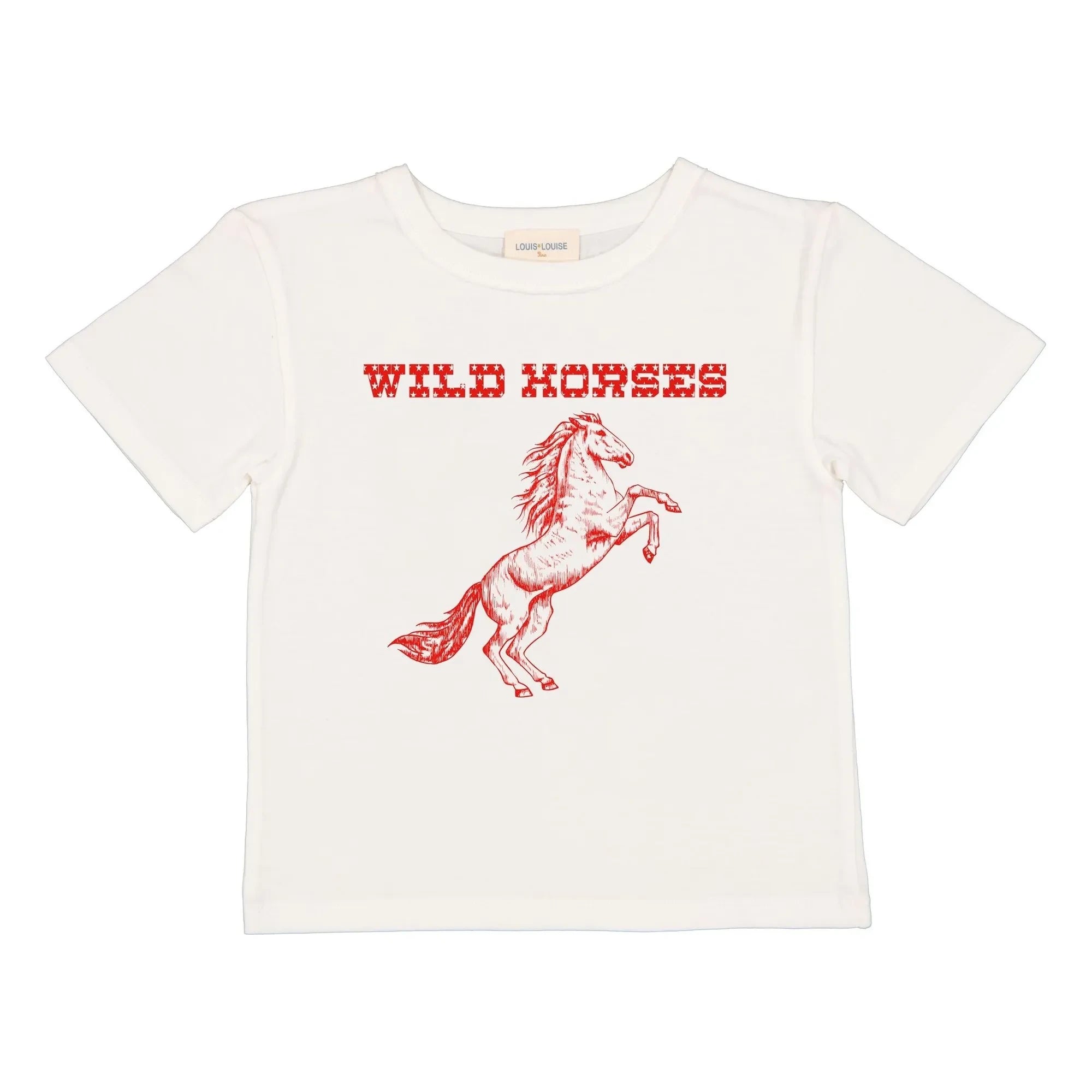 Louis Louise - Camiseta Tom Wild Horses | Blanco