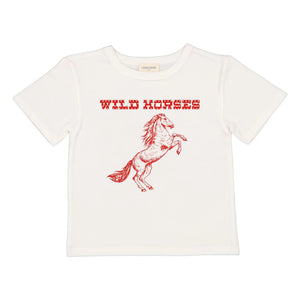 Louis Louise - Camiseta Tom Wild Horses | Blanco