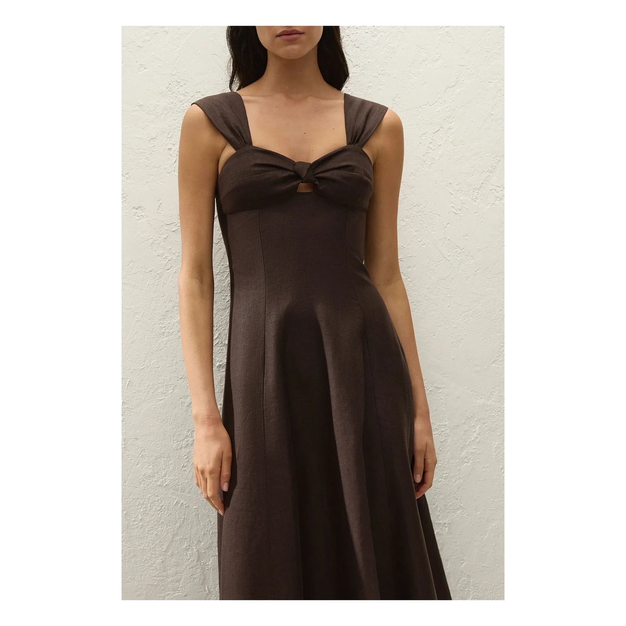 Faithfull the Brand - Vestido Pallida de Lino y Algodón | Marrón
