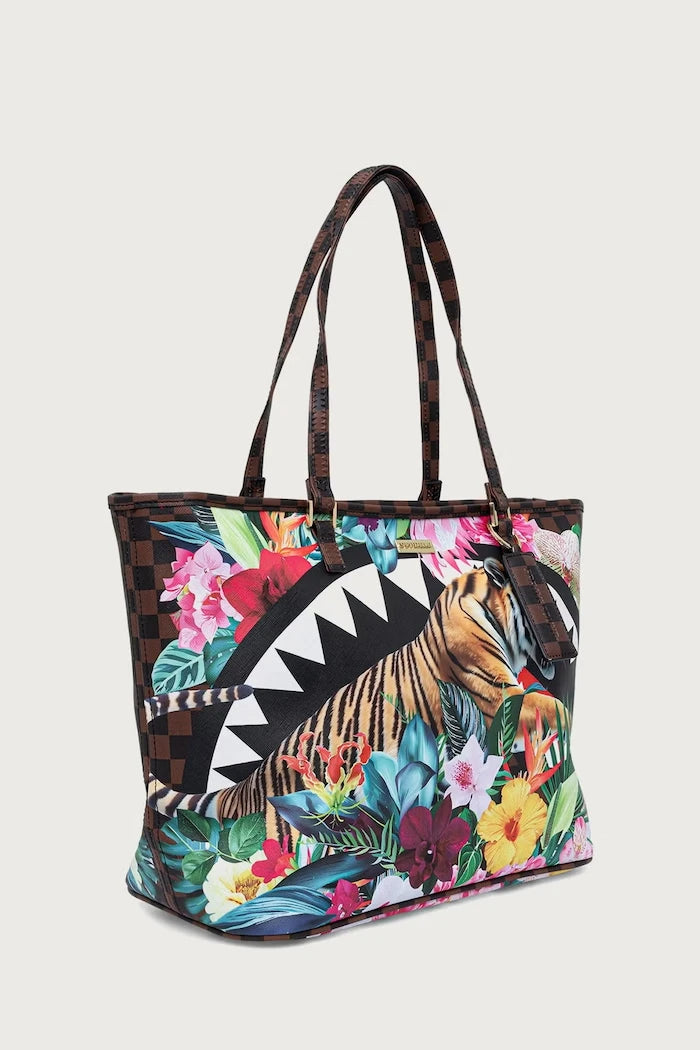 Sprayground - Orman Desenli Siyah Kadın Alışveriş Çantası 910T9391NSZ