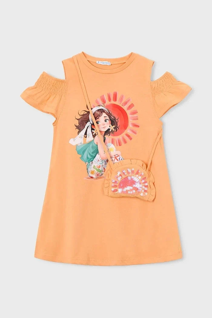 Vestido de algodón para niña Mayoral
