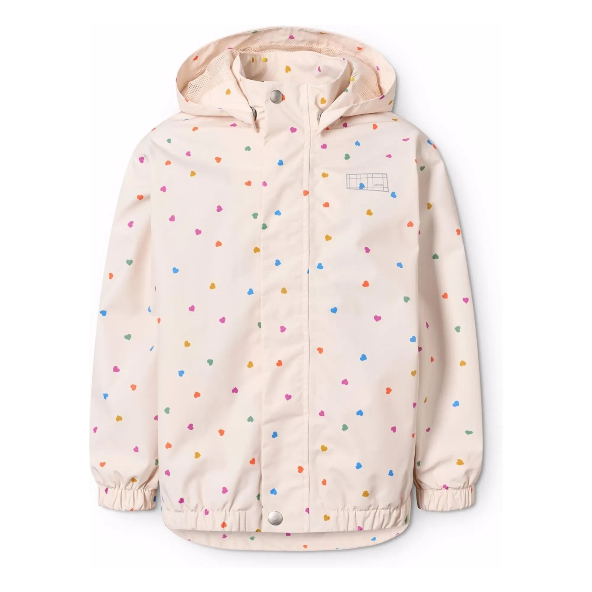 Molo - Chaqueta impermeable de fibra reciclada Waiton Cœurs | Rosa pálido