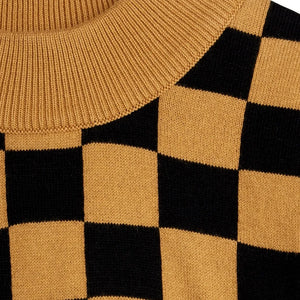 Mini Rodini - Damier organik pamuklu sweatshirt | Kahverengi
