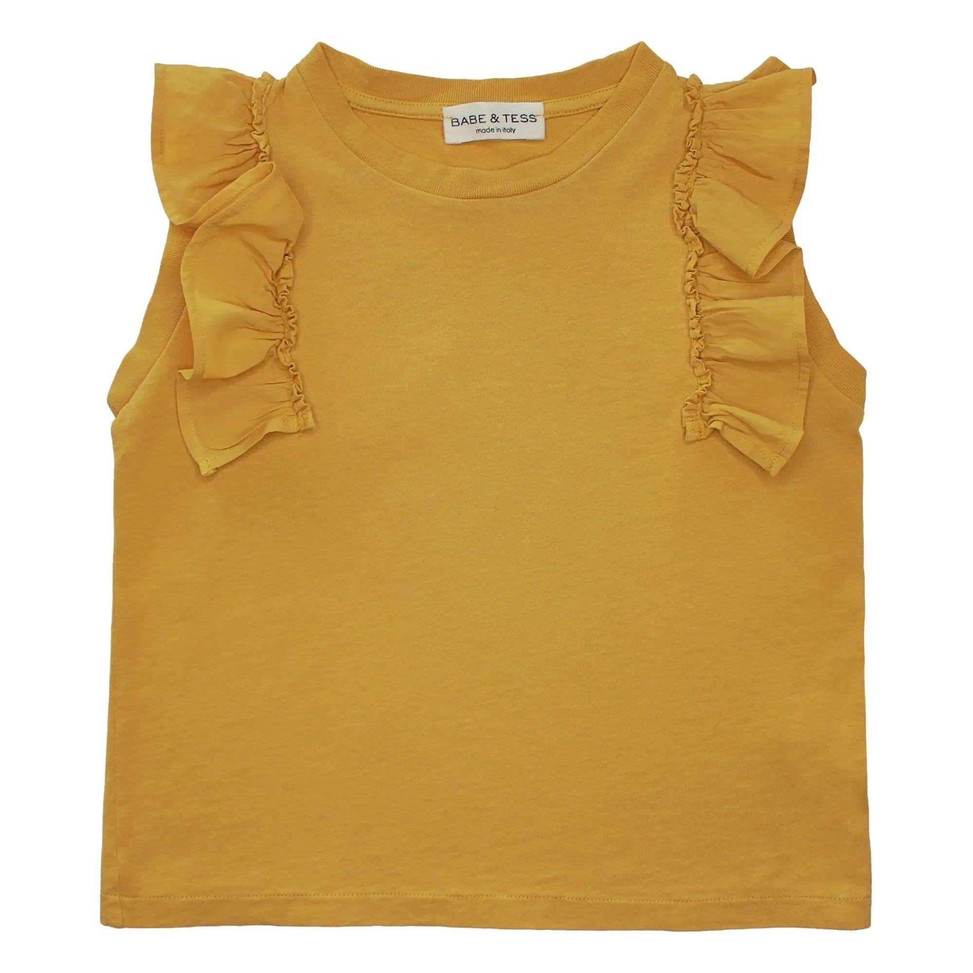 Babe & Tess - Camiseta Antonella con Volantes | Ocre
