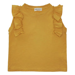 Babe & Tess - Camiseta Antonella con Volantes | Ocre