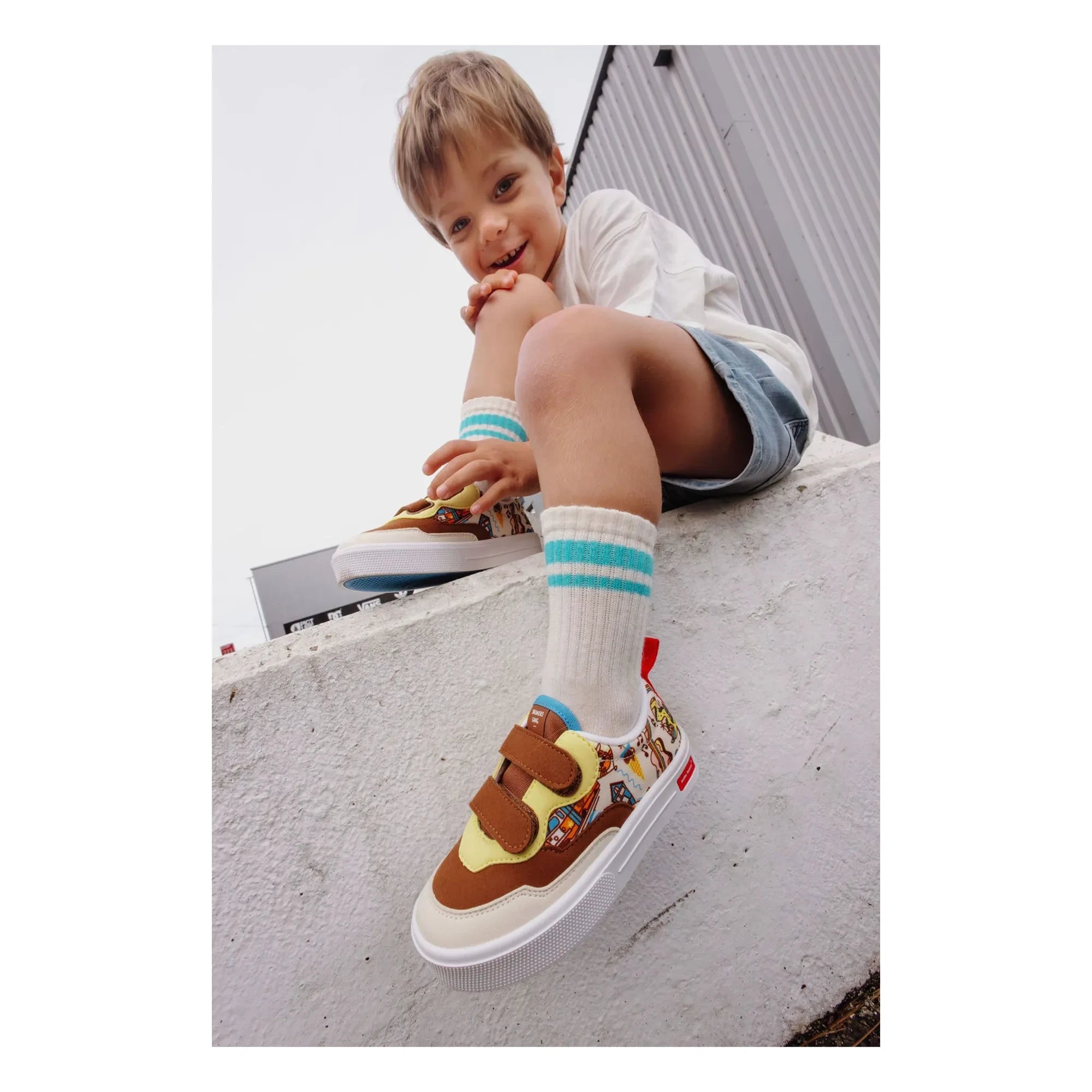 Hello Hossy - Zapatillas deportivas con detalle de arañazos San Francisco | Marrón