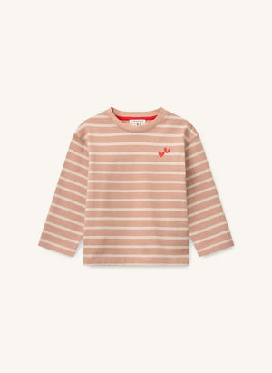 Liewood - Tyler Camiseta de Algodón Orgánico a Rayas | Rosa Pálido