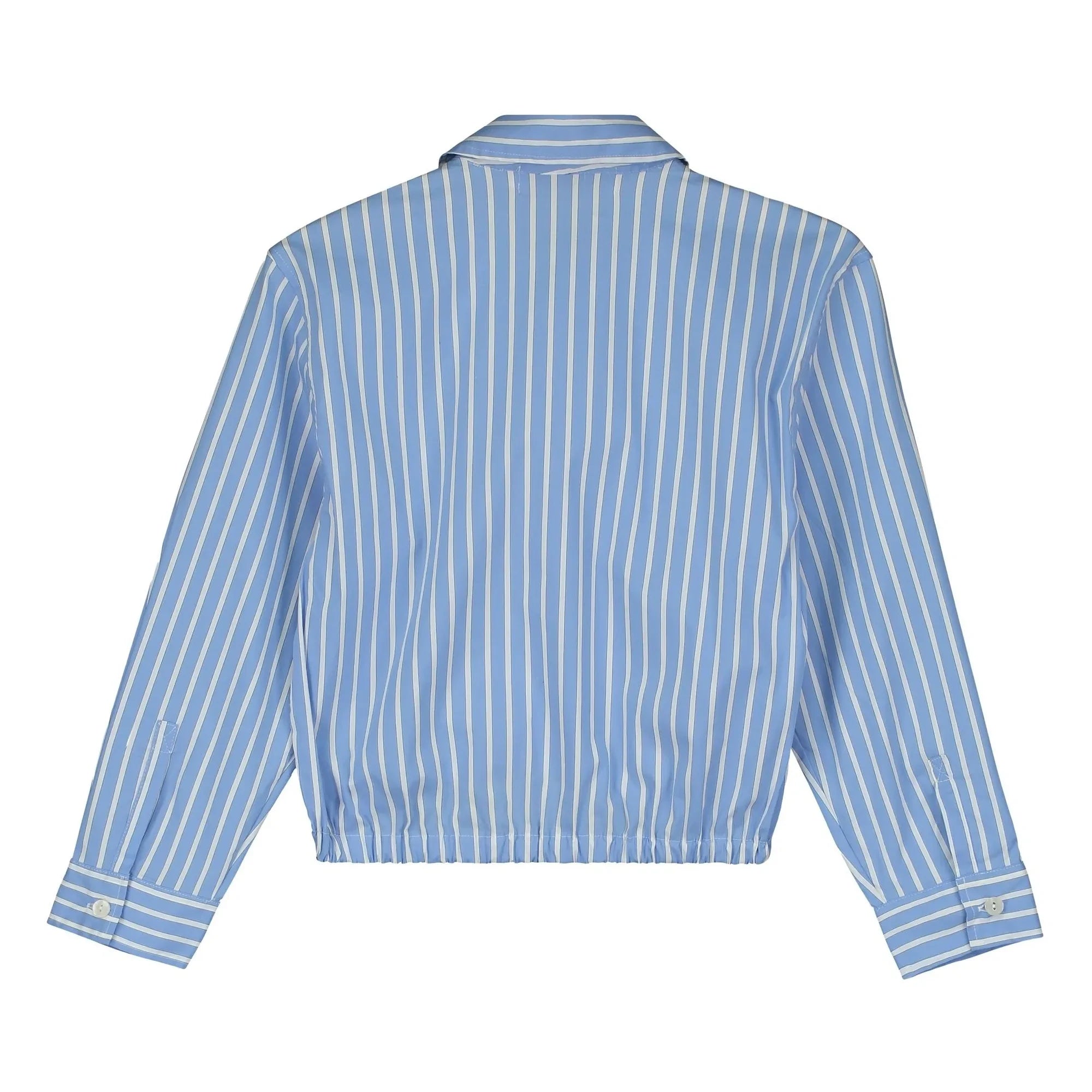 Tangerine - Camisa corta elástica a rayas | Azul claro