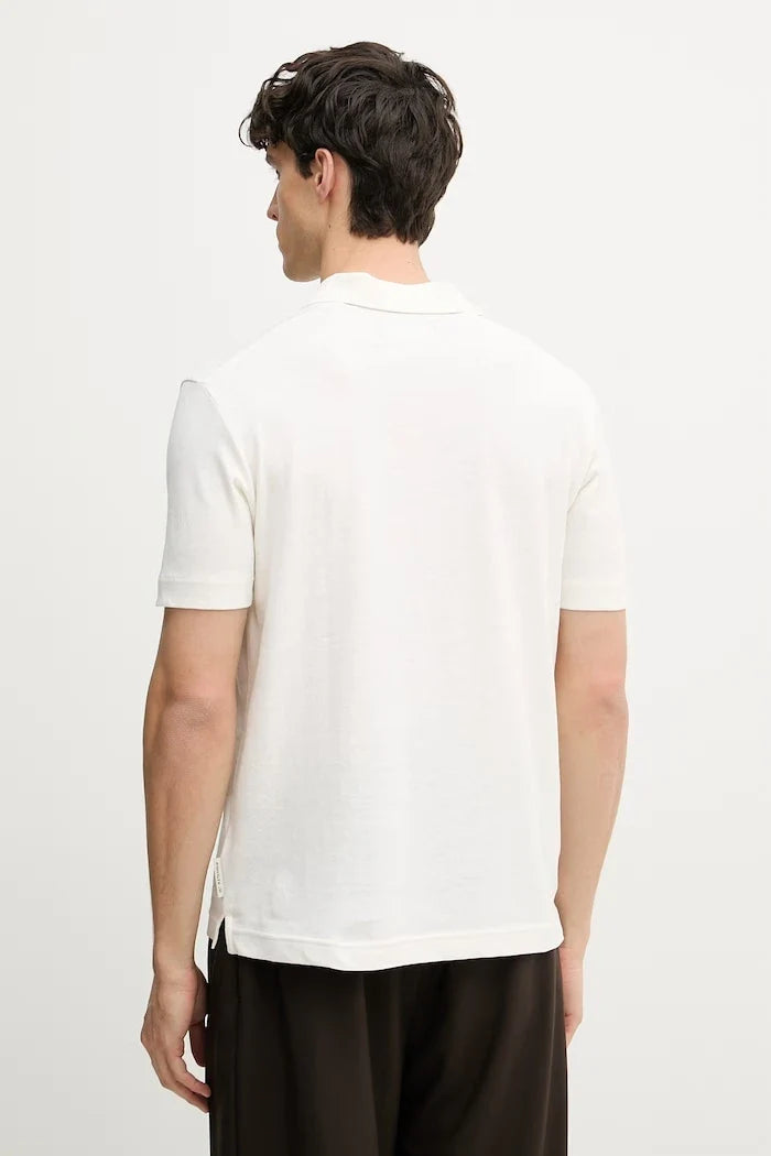 Polo de lino con cuello para hombre Marc O'Polo