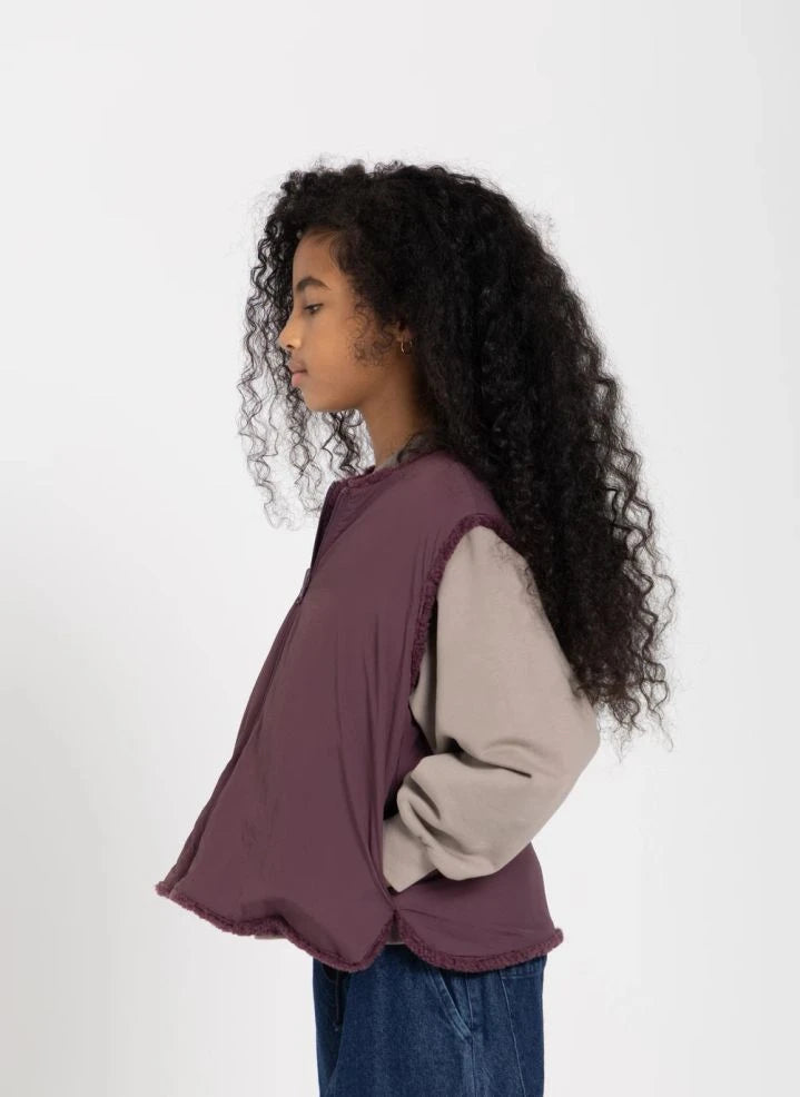 Smallable Kid - Jude Chaqueta Sherpa sin mangas | Morado
