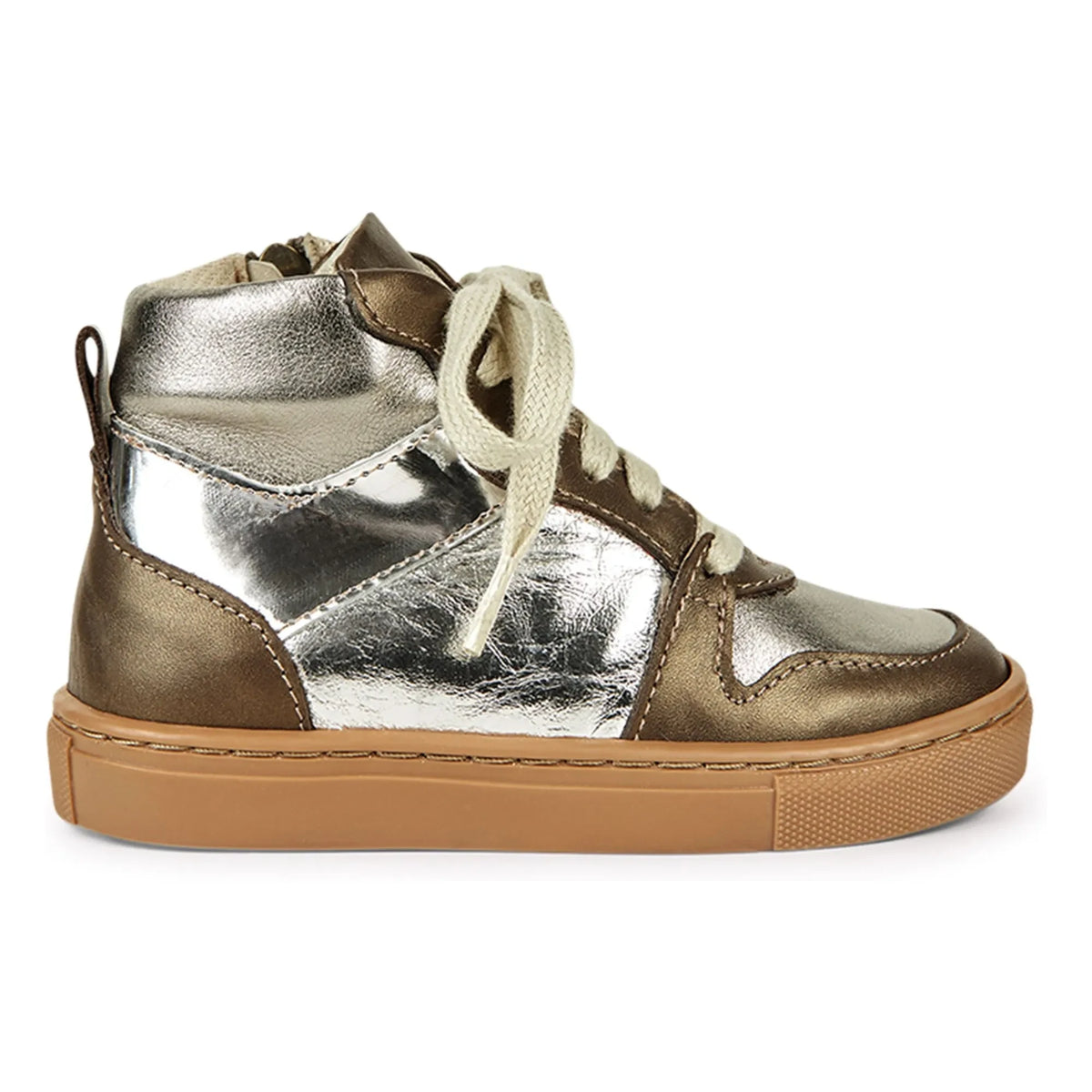 Petit Nord - Zapatillas Deportivas con Cordones y Cremallera de Montaña | Plateado