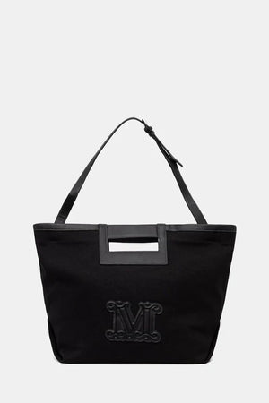 Max Mara Beachwear bolso de playa de algodón para mujer ECRU