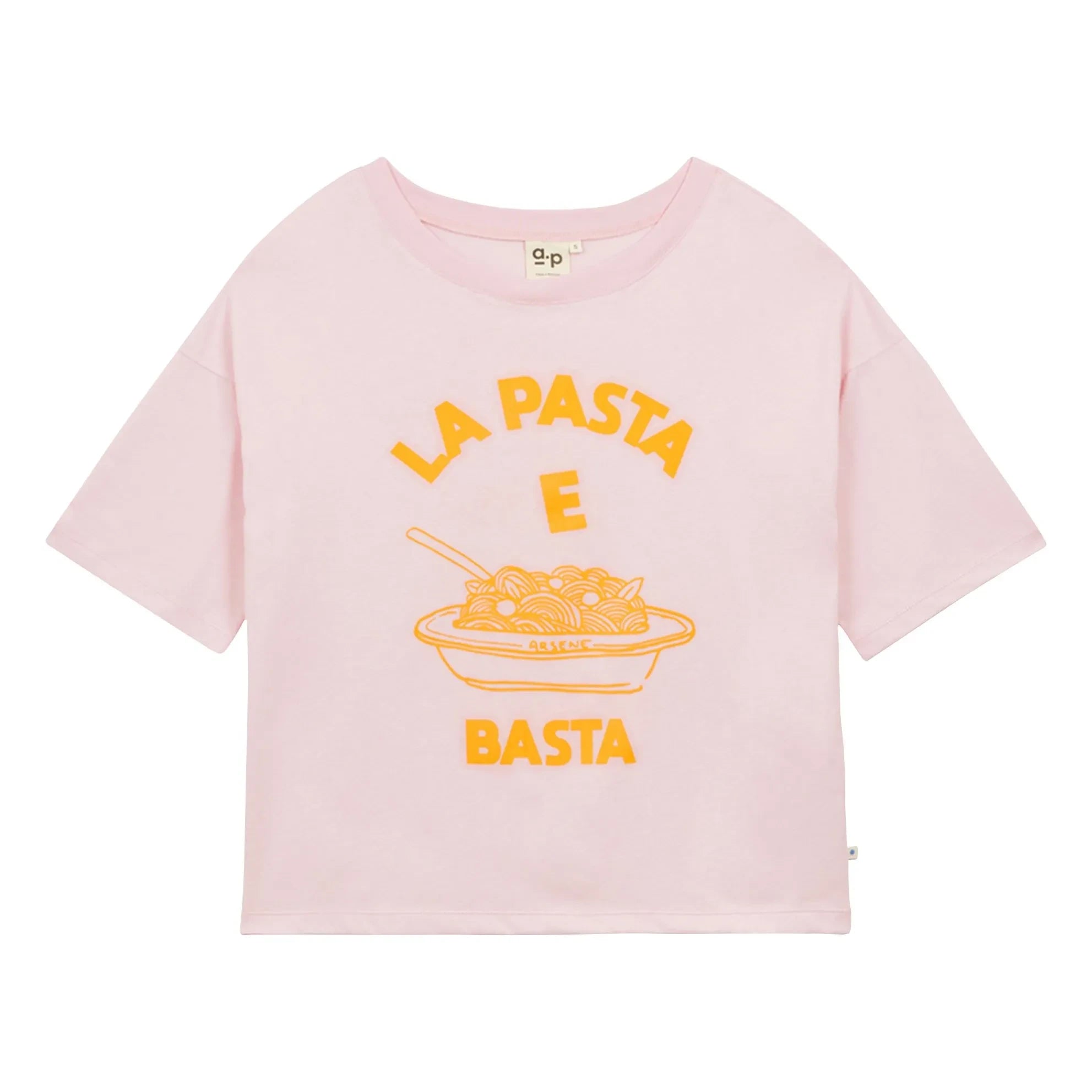 a.p - Camiseta de algodón orgánico Pasta e Basta | Rosa empolvado