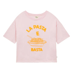 a.p - Camiseta de algodón orgánico Pasta e Basta | Rosa empolvado