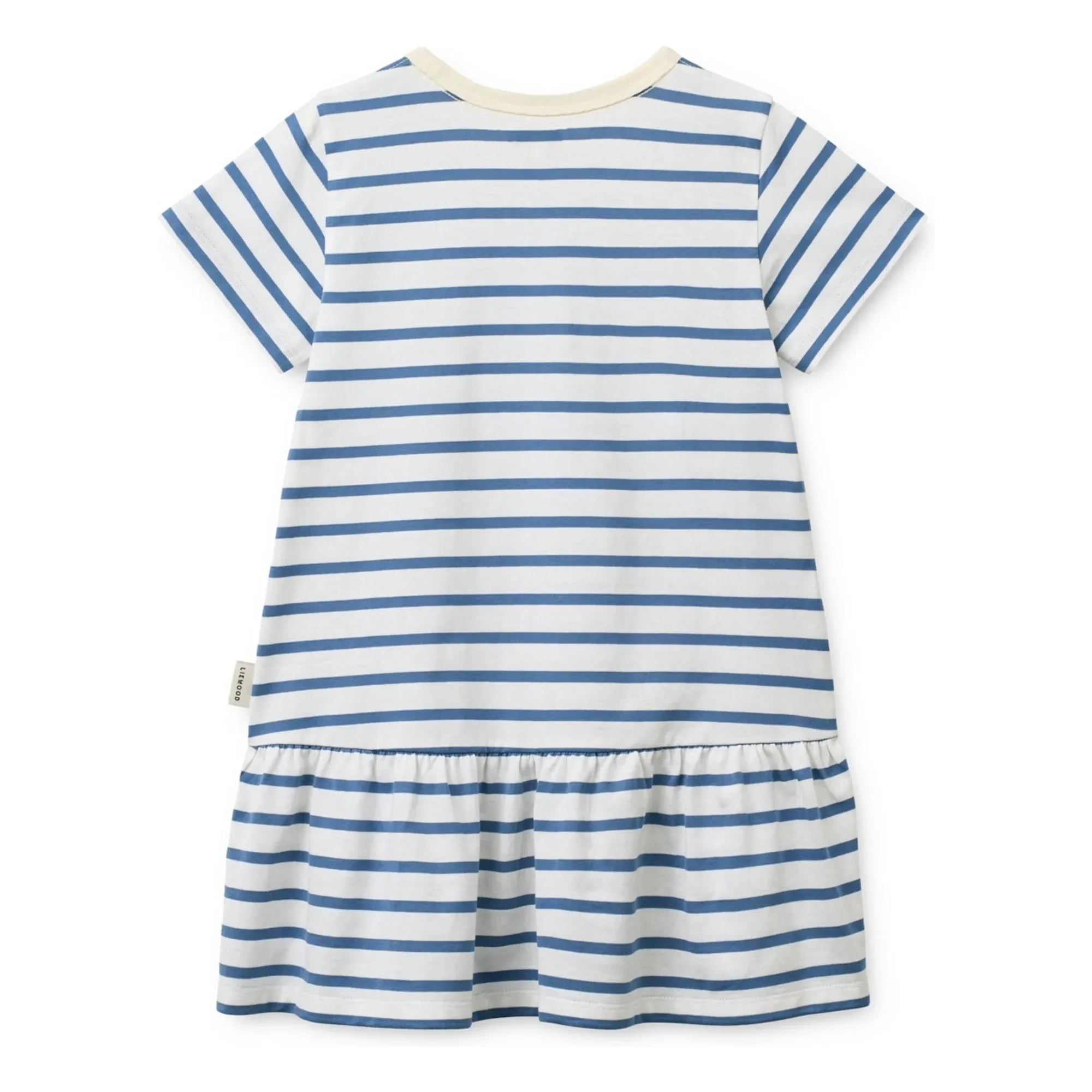 Liewood - Vestido de algodón orgánico a rayas Madden | Azul