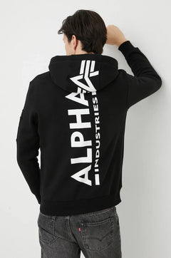 Sudadera con capucha y estampado trasero Alpha Industries