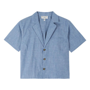 Emile et Ida - Blusa de cambray de algodón azul