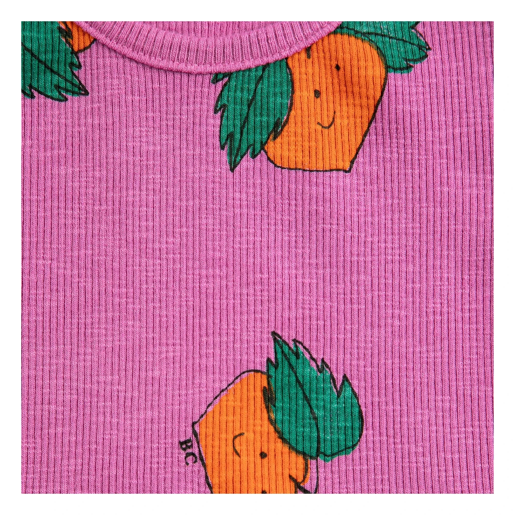 Bobo Choses - Camiseta en relieve naranja de algodón orgánico | Morado