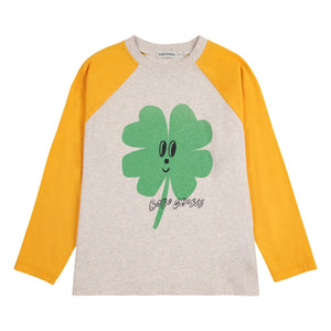 Bobo Choses - Camiseta Trébol de Algodón Orgánico con Bloques de Color | Amarillo