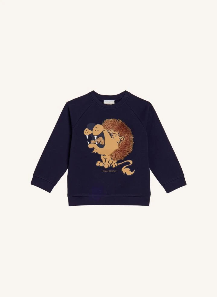 Stella McCartney Kids - Sudadera de León | Azul Marino