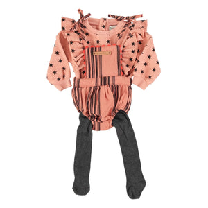 Piupiuchick - Sudadera de rayas Estrellas Algodón orgánico | Coral