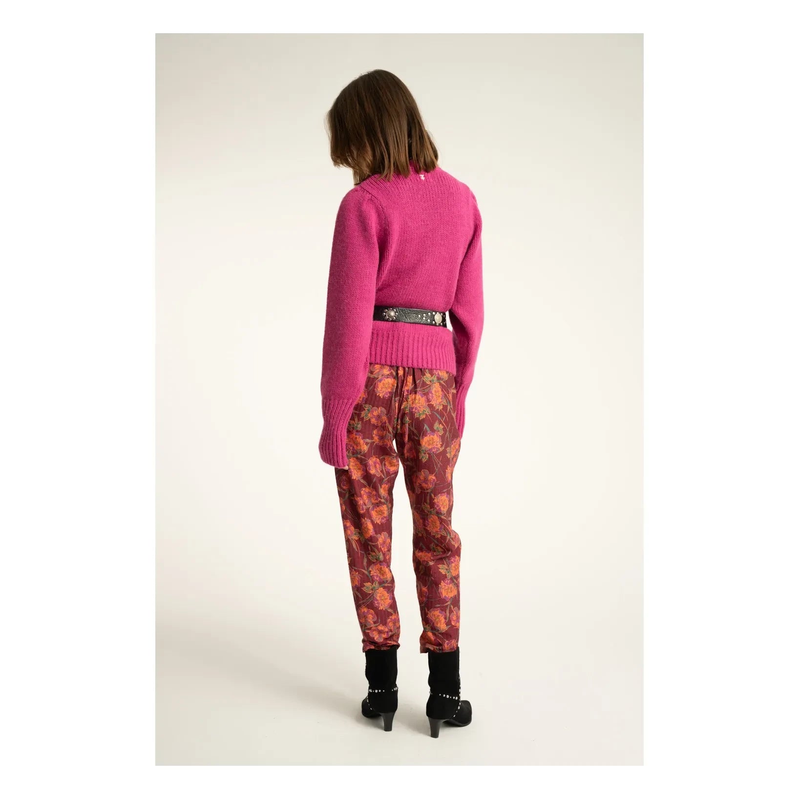 Sisters Department - Çiçek Desenli Pantolon | Bordo