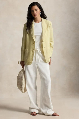 Chaqueta de lino de mujer Polo Ralph Lauren de un botón