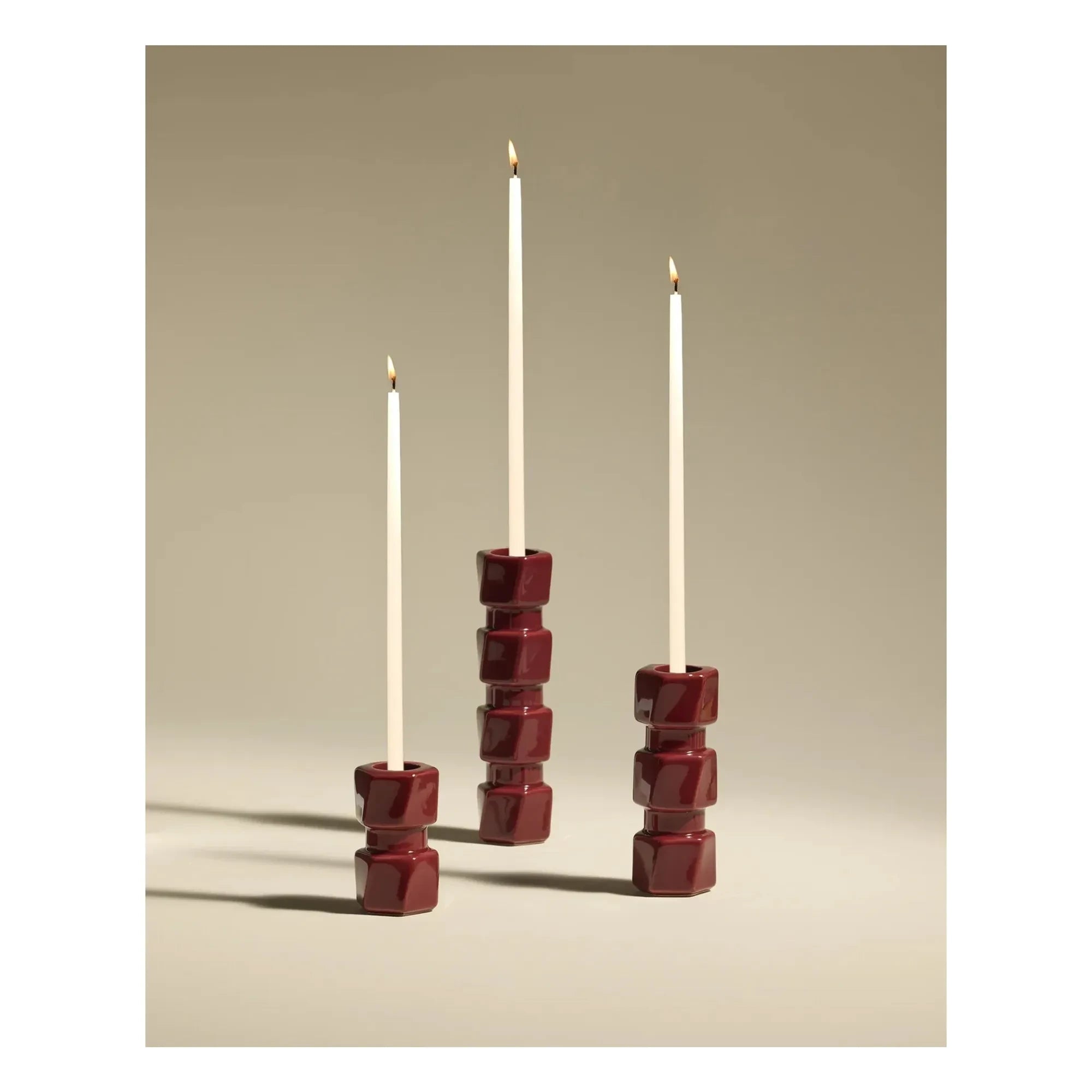 Maison Sarah Lavoine - Candelabro Colonna | Rojo carmín