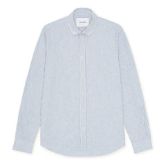 Les Deux - Camisa a rayas Konrad Lino | Azul celeste