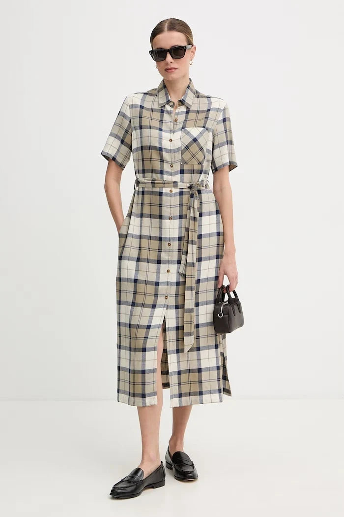 Vestido de lino Barbour Fern