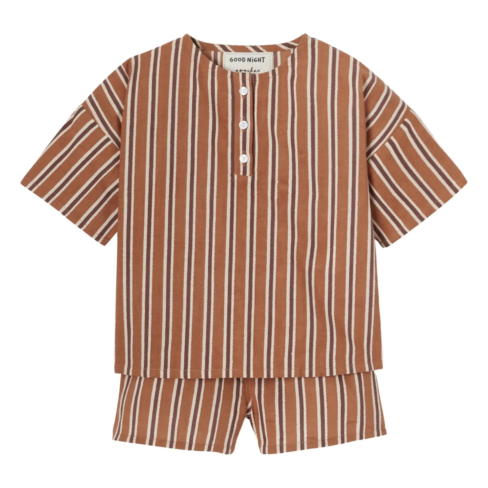 Apaches - Pijama de rayas Prial | Marrón