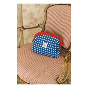 Maria de la Orden - Bolso clutch de algodón Carreaux Amy | Azul