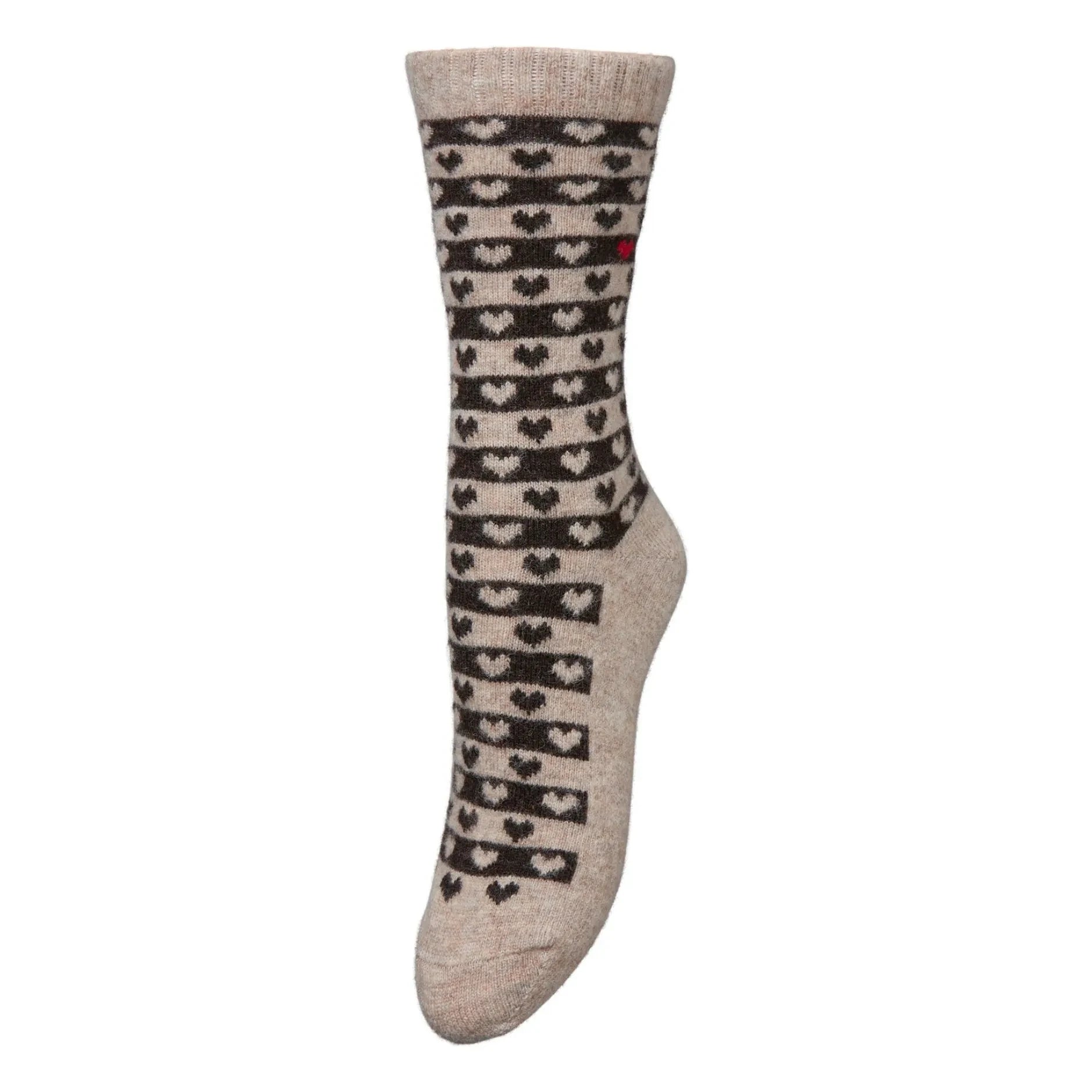 Becksöndergaard - Calcetines de lana Heart Wola | Beige