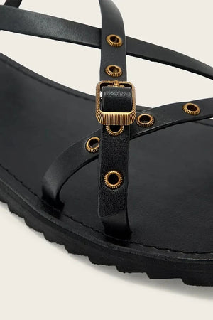 Sandalias de cuero Tyla Eyelet Sandal para mujer de AllSaints