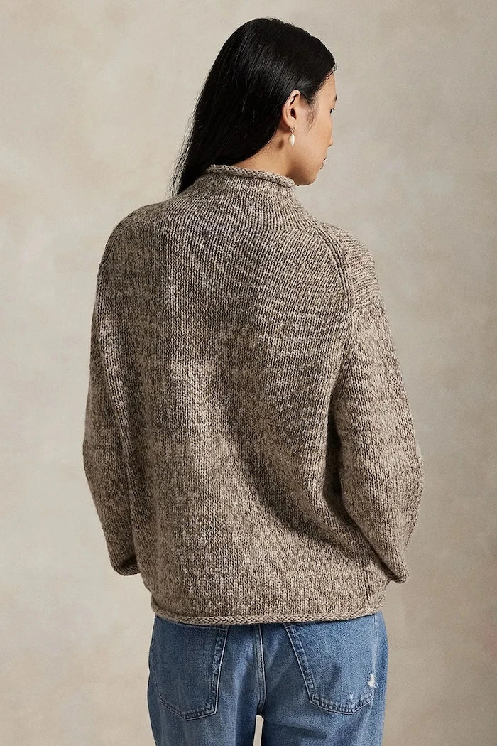 Polo Ralph Lauren jersey de mujer de cuello vuelto bajo de lana