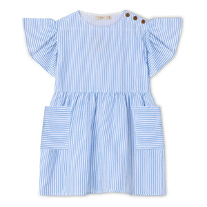 Fliink - Vestido Cha Cha a rayas | Azul claro