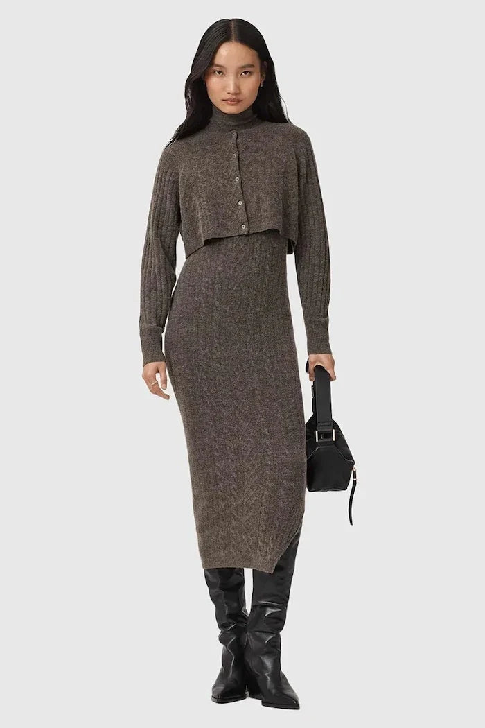 Vestido y cárdigan de lana AllSaints