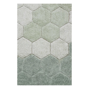 Lorena Canals - Alfombra redonda Honeycomb | Gris azulado